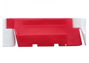 Kunststoff-Schutzplanke Nova Baufence – MDPE, rot | weiß, 2000mm